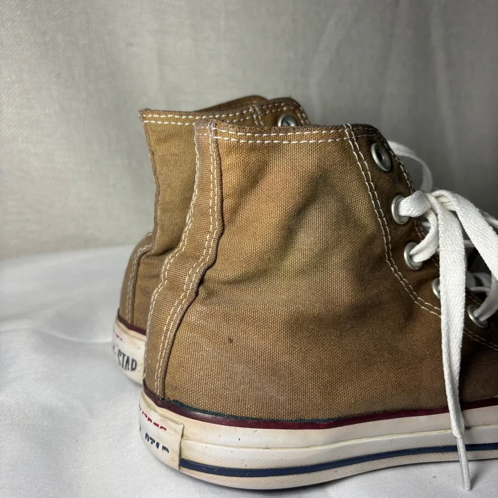 Converse Chuck Taylor All Star High Top Brown Canvas Sneakers Grunge Shoes - Picture 3 of 11